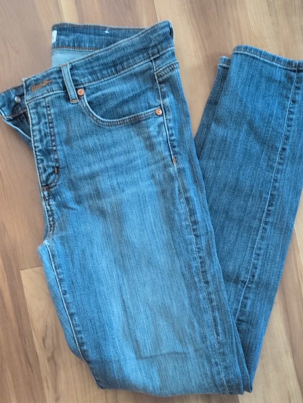 Women's LOFT Modern Skinny Blue Denim Jeans - Classic Straight Fit